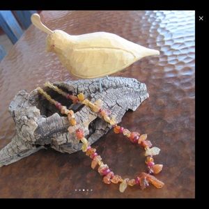 Mexican fire opal necklace. OOAK